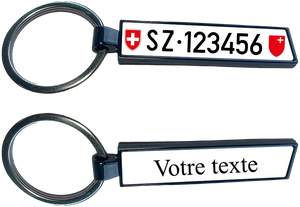 Porte clé plaque Suisse - Lafourgoneta