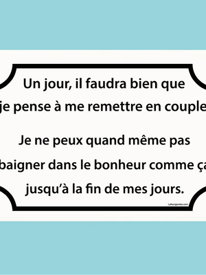 Plaque humoristique: Un jour, il faudra bien que je pense à me mettre en couple - Lafourgoneta