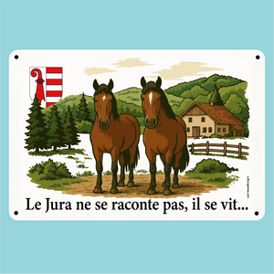 Plaque humoristique: Le Jura ne se raconte pas, il se vit - Lafourgoneta