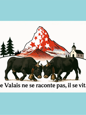 Plaque humoristique: Le Valais ne se raconte pas, il se vit - Lafourgoneta