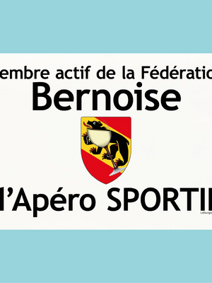 Plaque humoristique: Membre actif de la fédération Bernoise d'apéro sportif - Lafourgoneta