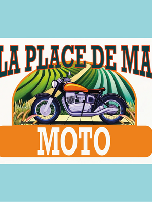 Plaque humoristique: La place de ma moto - Lafourgoneta