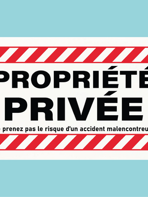Plaque humoristique: Propriété privée - Lafourgoneta