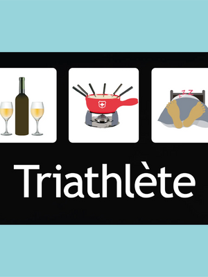 Plaque humoristique: Triathlète fondue - Lafourgoneta