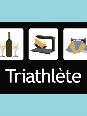 Plaque humoristique: Triathlète raclette - Lafourgoneta