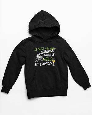 Sweat Je suis un mec simple, j'aime le vélo et l'apéro