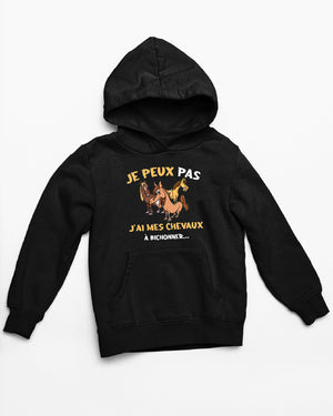 Sweat Je peux pas, j'ai des chevaux à bichonner
