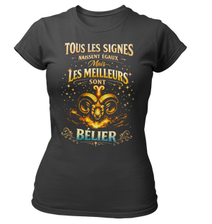 T-Shirt Signe Astrologique Bélier – Les Meilleurs sont Bélier