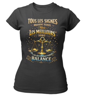 T-Shirt Signe Astrologique Balance – Les Meilleurs sont Balance