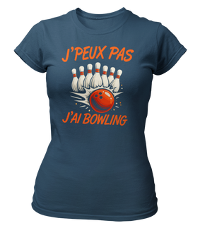 T-shirt Je peux pas j'ai bowling