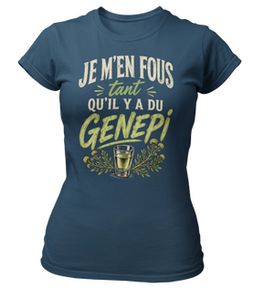 T-shirt Je m'en fous tant qu'il y a du Genepi