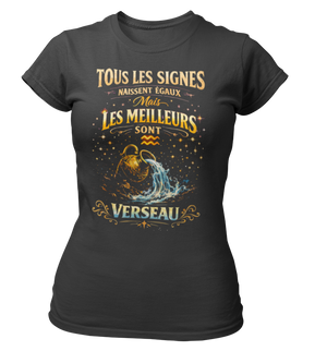T-Shirt Signe Astrologique Verseau – Les Meilleurs sont Verseau