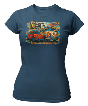 T-shirts VW la passion ne se raconte pas elle se vit - Lafourgoneta
