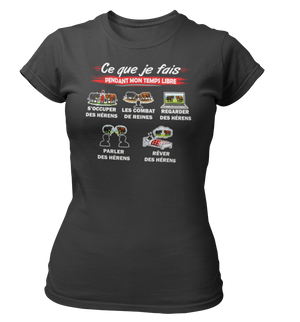 T-shirt Ce que je fais pendant mon temps libre Vache race d'Hérens