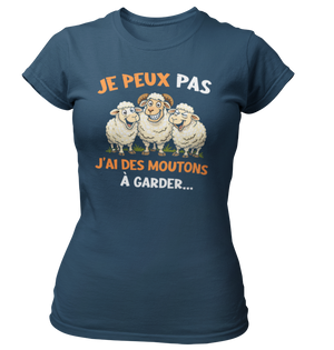 T-shirt je peux pas j'ai des moutons à garder