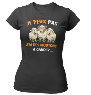 T-shirt je peux pas j'ai des moutons à garder