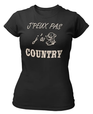 T-shirt j'peux pas j'ai country - Lafourgoneta