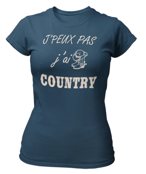 T-shirt j'peux pas j'ai country - Lafourgoneta