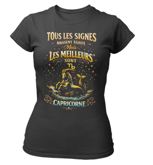 T-Shirt Signe Astrologique Capricorne – Les Meilleurs sont Capricorne