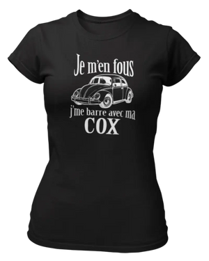 T-shirt Je m'en fous j'me barre avec ma cox - Lafourgoneta