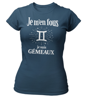 T-Shirt Signe Astrologique Gémeaux – Je m’en fous je suis Gémeaux