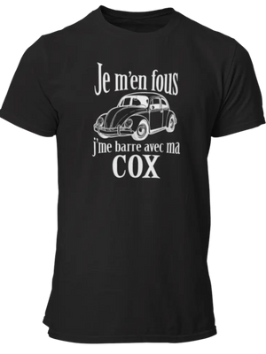 T-shirt Je m'en fous j'me barre avec ma cox - Lafourgoneta
