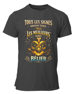 T-Shirt Signe Astrologique Bélier – Les Meilleurs sont Bélier
