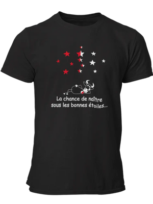 T-shirt La chance de naître sous les bonnes étoiles - Lafourgoneta