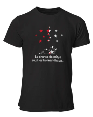 T-shirt La chance de naître sous les bonnes étoiles - Lafourgoneta