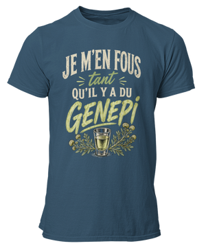 T-shirt Je m'en fous tant qu'il y a du Genepi