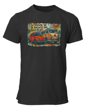 T-shirts VW la passion ne se raconte pas elle se vit - Lafourgoneta