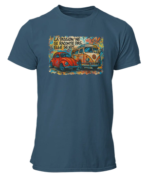 T-shirts VW la passion ne se raconte pas elle se vit - Lafourgoneta