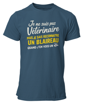 T-shirt Je ne suis pas vétérinaire, mais je sais reconnaitre un blaireau quand j'en vois un