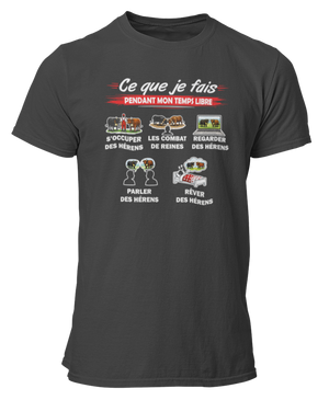 T-shirt Ce que je fais pendant mon temps libre Vache race d'Hérens