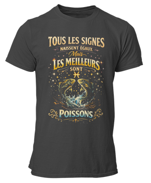 T-Shirt Signe Astrologique Poissons – Les Meilleurs sont Poissons