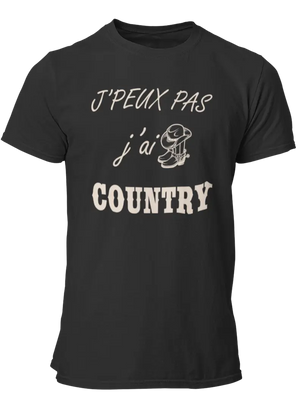 T-shirt j'peux pas j'ai country - Lafourgoneta