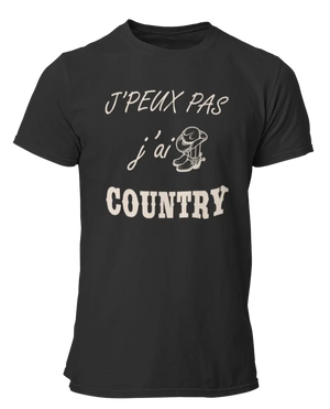 T-shirt j'peux pas j'ai country - Lafourgoneta