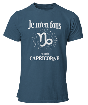 T-Shirt Signe Astrologique Capricorne – Je m’en fous je suis Capricorne