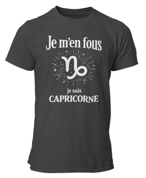 T-Shirt Signe Astrologique Capricorne – Je m’en fous je suis Capricorne