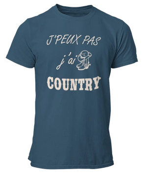 T-shirt j'peux pas j'ai country - Lafourgoneta