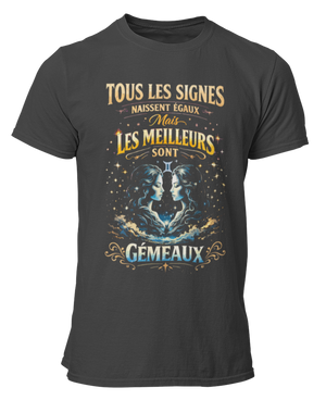 T-Shirt Signe Astrologique Gémeaux – Les Meilleurs sont Gémeaux