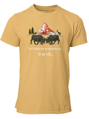 T-shirt le Valais ne se raconte pas il se vit - Lafourgoneta