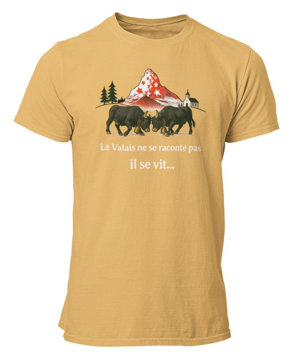T-shirt le Valais ne se raconte pas il se vit