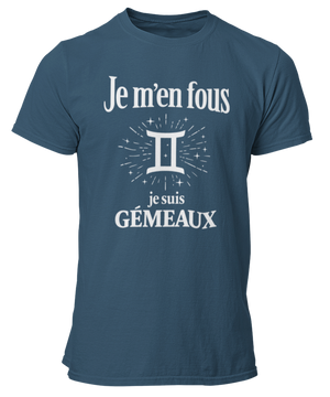T-Shirt Signe Astrologique Gémeaux – Je m’en fous je suis Gémeaux