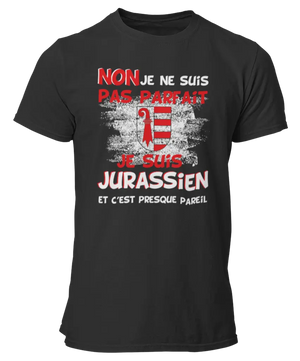 T-shirt Non je ne suis pas parfait je suis Jurassien et c'est presque pareil - Lafourgoneta