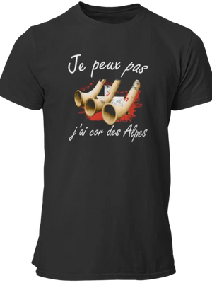 T-shirt Je peux pas j'ai cor des Alpes - Lafourgoneta