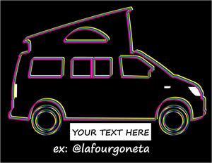 T-shirts California Quadricolor La Fourgoneta