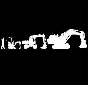 T-shirt Evolution escavator La Fourgoneta