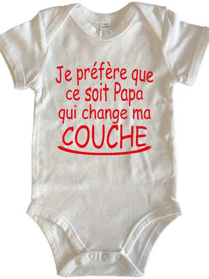 Body Je préfère que ce soit papa qui change ma couche - Lafourgoneta