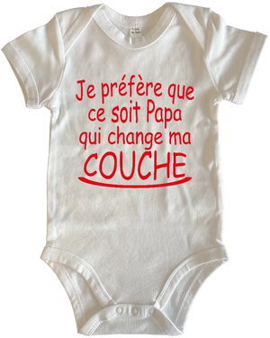 Body Je préfère que ce soit papa qui change ma couche - Lafourgoneta